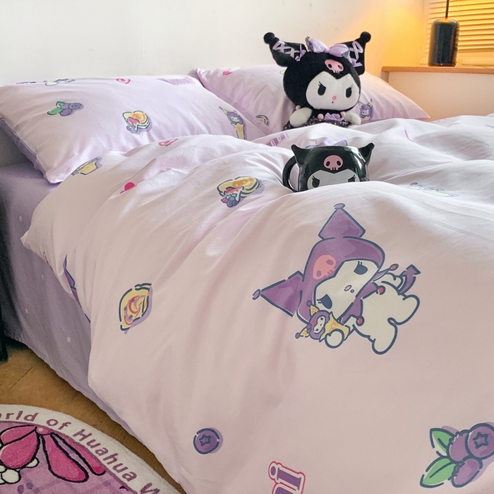 91家纺网 家纺一手货源 找家纺 朵希曼 2025新款全棉三丽鸥卡通印花系列四件套 甜甜库洛米