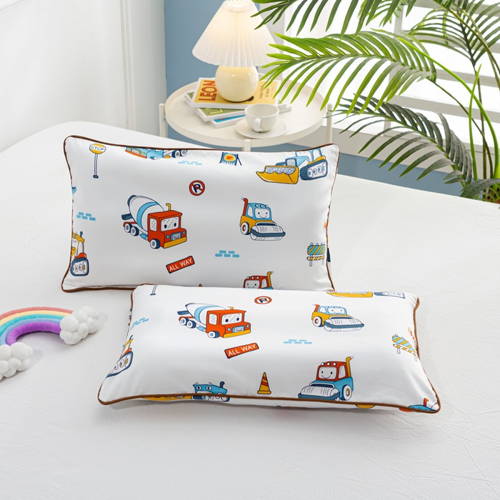 91家纺网 家纺一手货源 找家纺 萌番宝 2023新款全棉儿童60支枕芯枕套午睡枕A类双面枕 乐挖挖