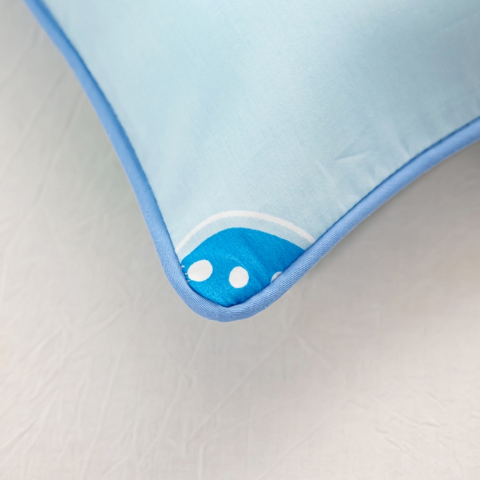 91家纺网 家纺一手货源 找家纺 萌番宝 2023新款全棉儿童60支枕芯枕套午睡枕A类双面枕 兰朵朵莓