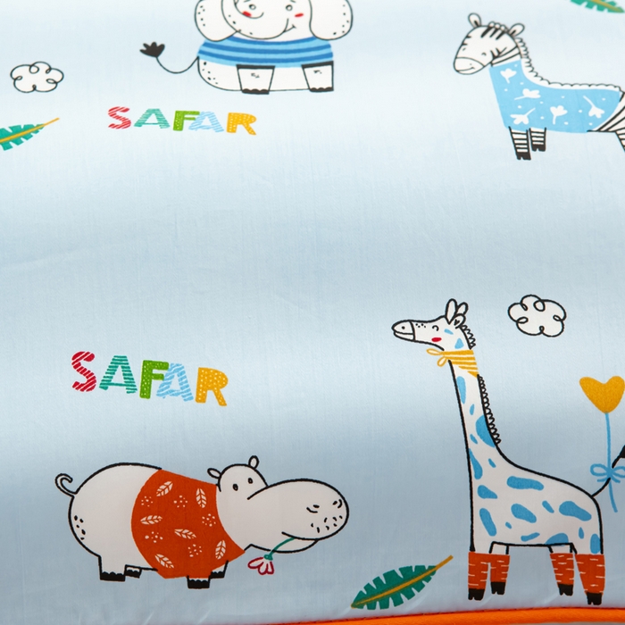 91家纺网 家纺一手货源 找家纺 萌番宝 2023新款全棉儿童60支枕芯枕套午睡枕A类双面枕 疯狂动物城