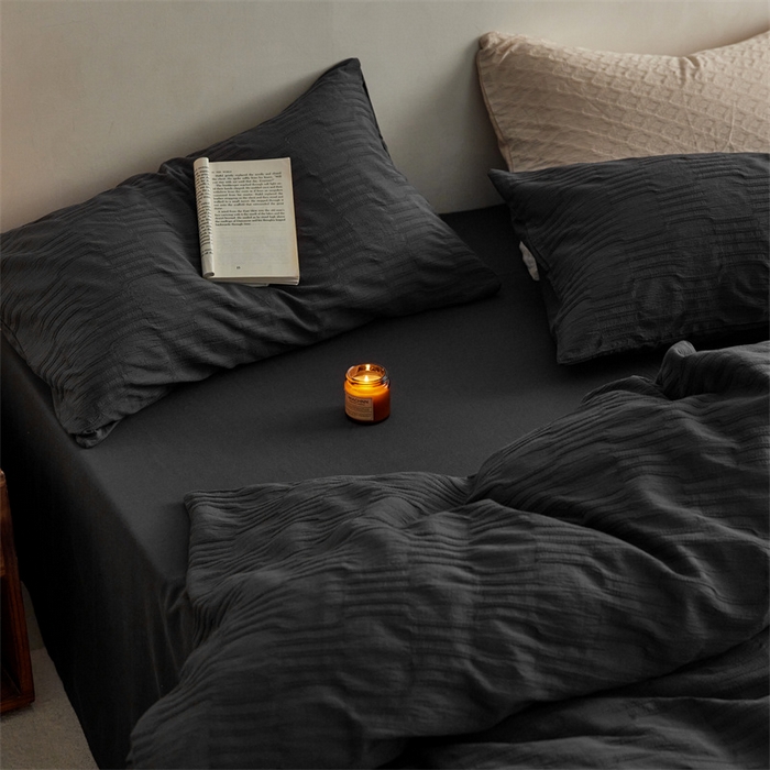 91家纺网 家纺一手货源 找家纺 （总）梦享生活家居 2024新款提花四件套-侘寂风