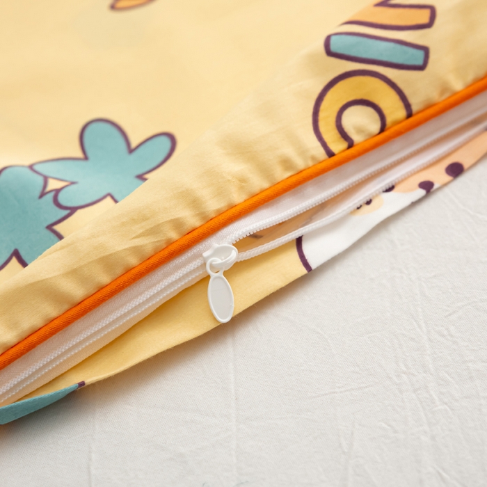 91家纺网 家纺一手货源 找家纺 萌番宝 2023新款全棉儿童60支枕芯枕套午睡枕A类双面枕 密西西比黄