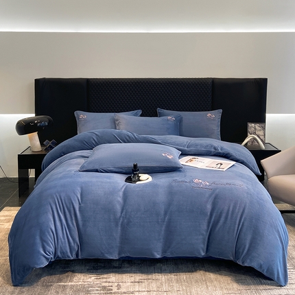 91家纺网 家纺一手货源 找家纺 （总）家居1号家纺 2024新款230克全工艺牛奶绒四件套 约定