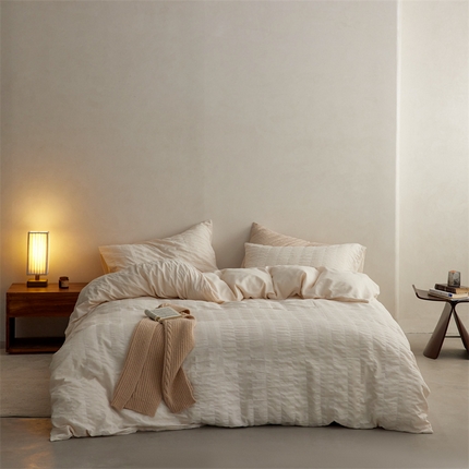 91家纺网 家纺一手货源 找家纺 （总）梦享生活家居 2024新款提花四件套-侘寂风