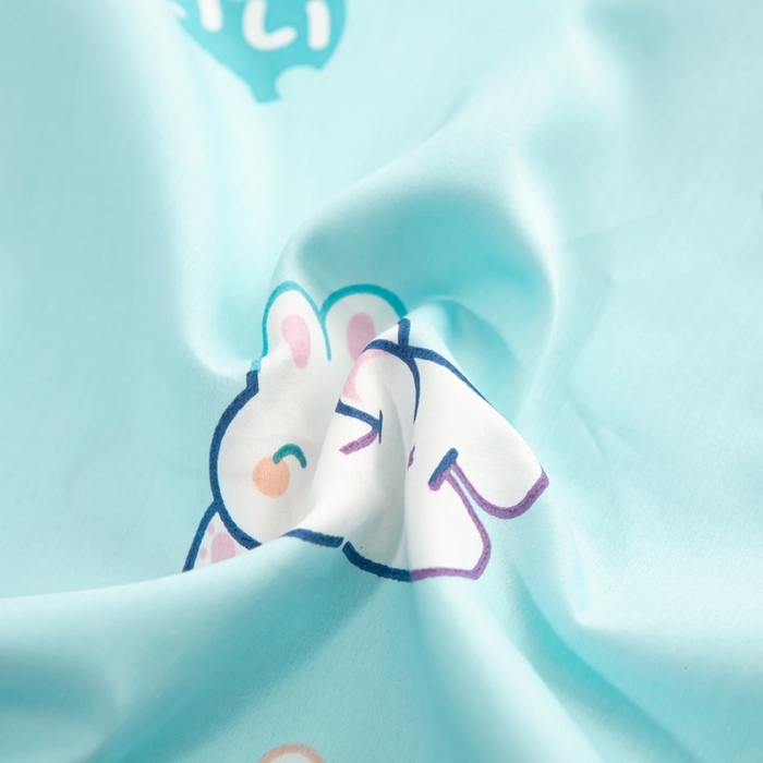 91家纺网 家纺一手货源 找家纺 萌番宝 2023新款全棉儿童60支枕芯枕套午睡枕A类双面枕 囧囧兔