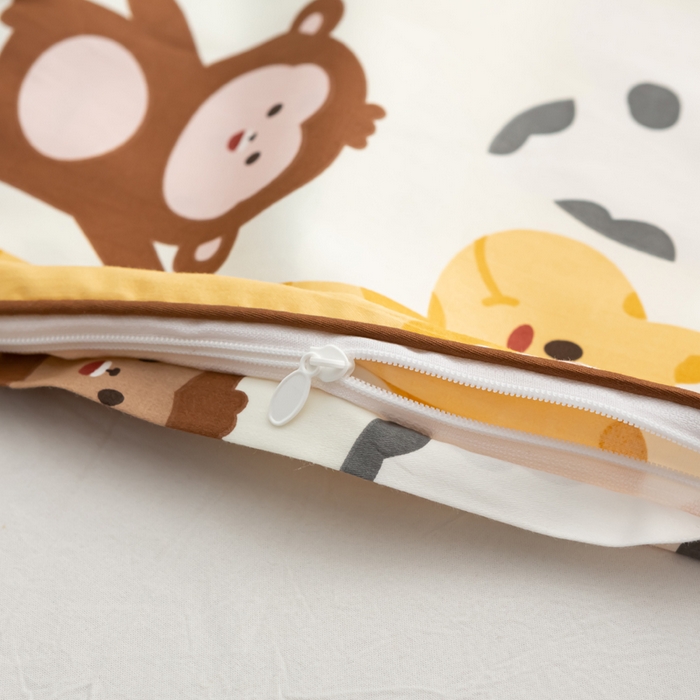 91家纺网 家纺一手货源 找家纺 萌番宝 2023新款全棉儿童60支枕芯枕套午睡枕A类双面枕 东非草原