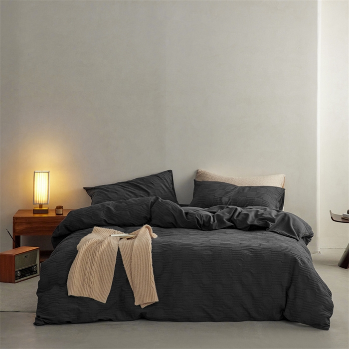 91家纺网 家纺一手货源 找家纺 （总）梦享生活家居 2024新款提花四件套-侘寂风