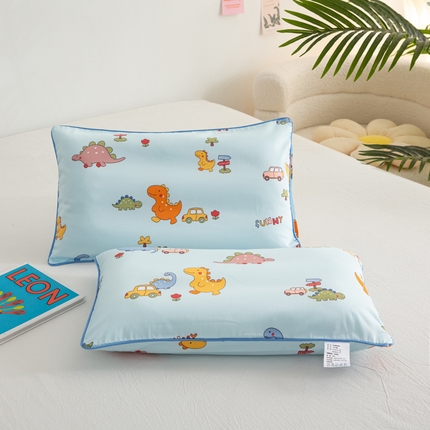 91家纺网 家纺一手货源 找家纺 萌番宝 2023新款全棉儿童60支枕芯枕套午睡枕A类双面枕 龙龙打车