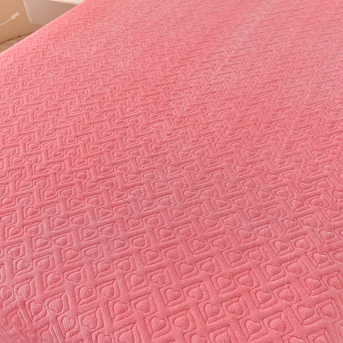 91家纺网 家纺一手货源 找家纺 畅畅家纺 2024新款高克重加厚保暖冬季牛奶绒纯色床盖款四件套 玉色