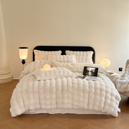 91家纺网 家纺一手货源 找家纺 （总）梦柏家纺 2023新款大兔绒四件套