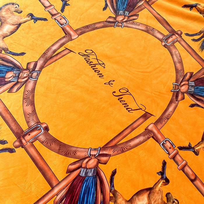 91家纺网 家纺一手货源 找家纺 爵仕家纺 2023新款羊羔绒毯宫廷风骏马系列 丝绸之路