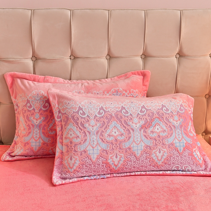 91家纺网 家纺一手货源 找家纺 畅畅家纺 2024新款高克重8斤加厚牛奶绒6D雕花绒印花水晶绒金貂绒法莱绒四件套 菲欧娜-玉