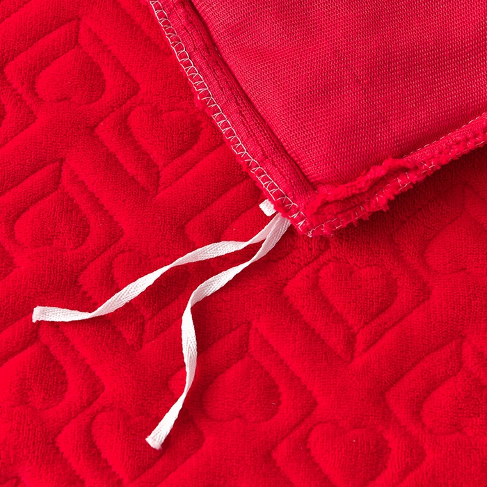 91家纺网 家纺一手货源 找家纺 畅畅家纺 2024新款高克重加厚保暖冬季牛奶绒纯色床盖款四件套 中国红