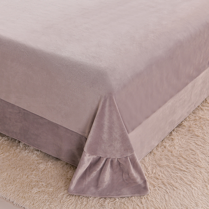 91家纺网 家纺一手货源 找家纺 畅畅家纺 2024新款高克重8斤加厚牛奶绒6D雕花绒印花水晶绒金貂绒法莱绒四件套 繁花似锦-紫