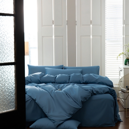 91家纺网 家纺一手货源 找家纺 （总）莱阁亿 2023新款60支长绒棉纯色四件套