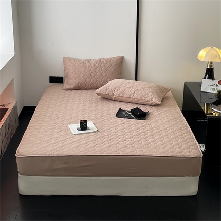 91家纺网 家纺一手货源 找家纺 三味舒屋 2024新款全棉夹棉床笠 星愿 星愿浅驼