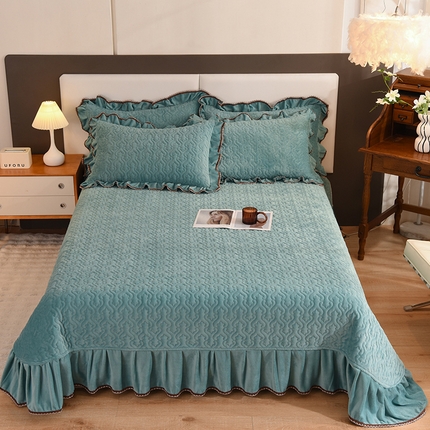 91家纺网 家纺一手货源 找家纺 （总）美达家纺 2025新款牛奶绒纯色床盖