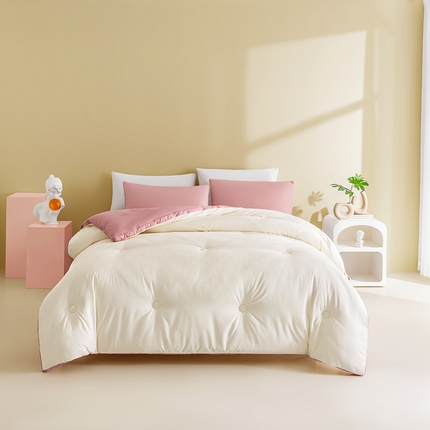 91家纺网 家纺一手货源 找家纺 （总）荔禾家居 2023新款千鸟格提花大豆被冬被被子被芯