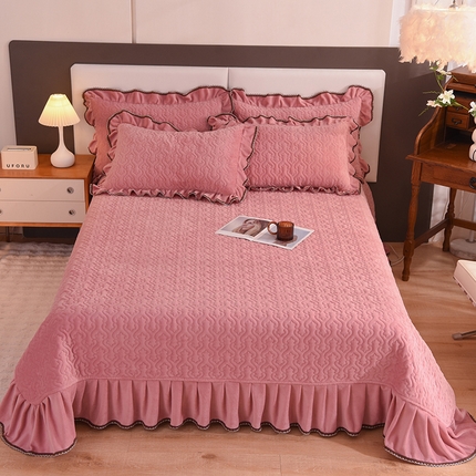 91家纺网 家纺一手货源 找家纺 （总）美达家纺 2025新款牛奶绒纯色床盖