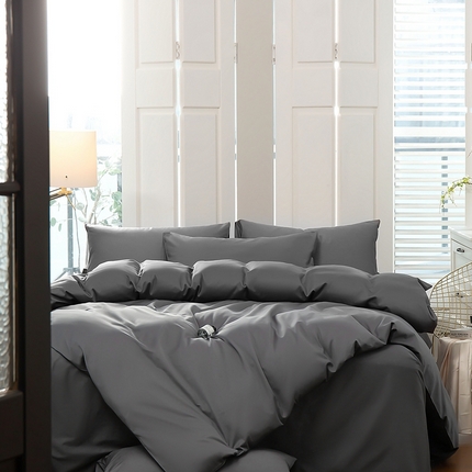 91家纺网 家纺一手货源 找家纺 （总）莱阁亿 2023新款60支长绒棉纯色四件套