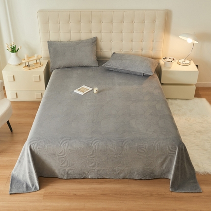 91家纺网 家纺一手货源 找家纺 （总）吾诺家居 2023新款230克立体雕花牛奶绒床单