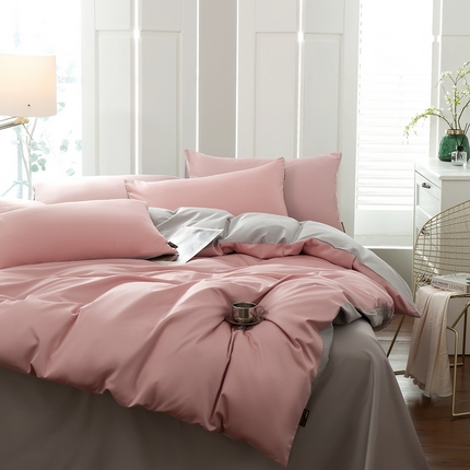 91家纺网 家纺一手货源 找家纺 （总）莱阁亿 2023新款60支长绒棉纯色双面四件套