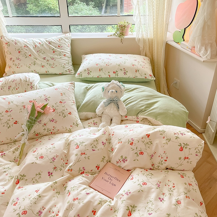 91家纺网 家纺一手货源 找家纺 麦伦家居 2023新款秋冬多功能床品全棉加牛奶绒单被套 浮梦