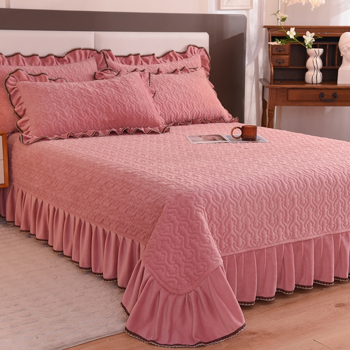 91家纺网 家纺一手货源 找家纺 （总）美达家纺 2025新款牛奶绒纯色床盖