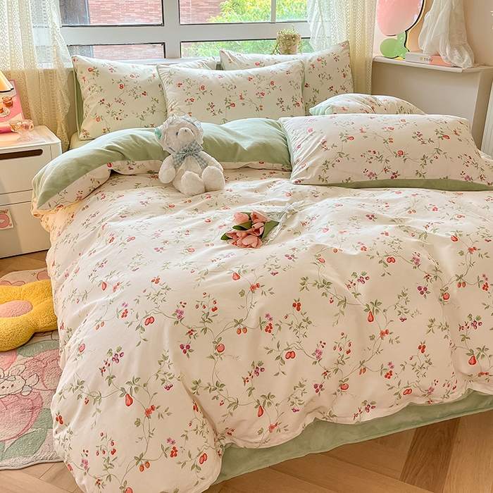 91家纺网 家纺一手货源 找家纺 麦伦家居 2023新款秋冬多功能床品全棉加牛奶绒单被套 浮梦