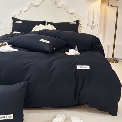 91家纺网 家纺一手货源 找家纺 （总）花伞家居 2023新款轻奢简约刺绣加厚磨毛四件套