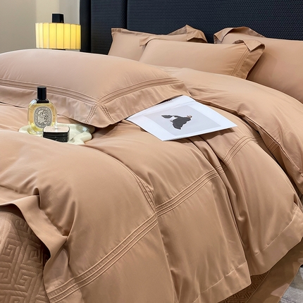91家纺网 家纺一手货源 找家纺 （总）塔塔家居 2025新款60长绒棉床盖四件套 赠送包装