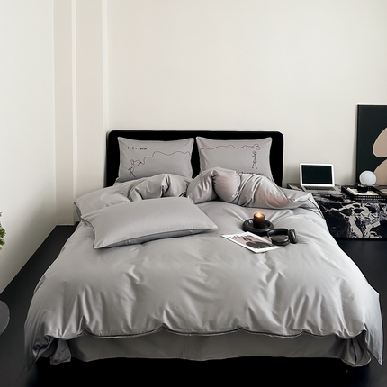 91家纺网 家纺一手货源 找家纺 （总）时年 2023新款100支双股澳棉刺绣款四件套