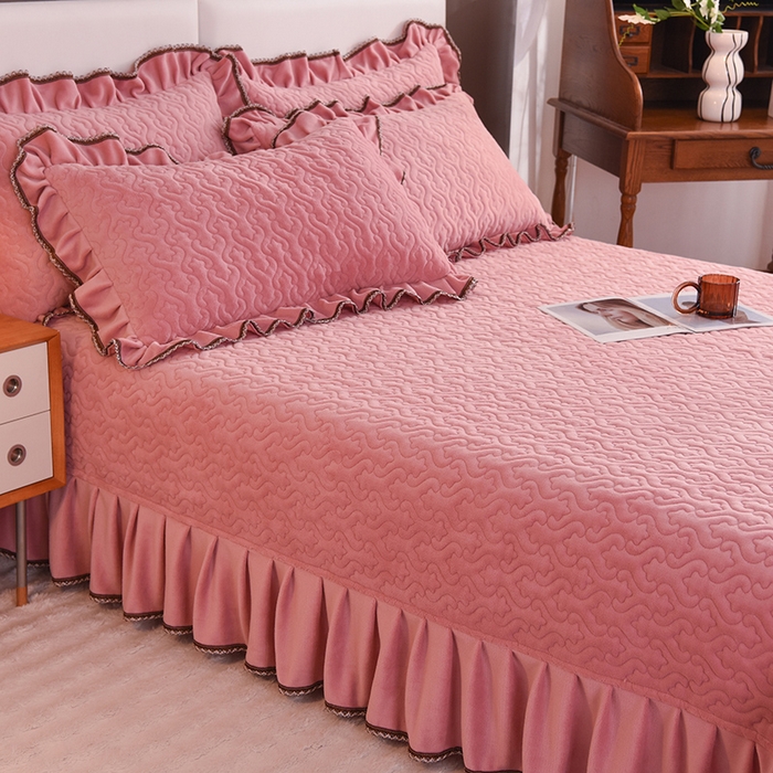 91家纺网 家纺一手货源 找家纺 （总）美达家纺 2025新款牛奶绒纯色床盖