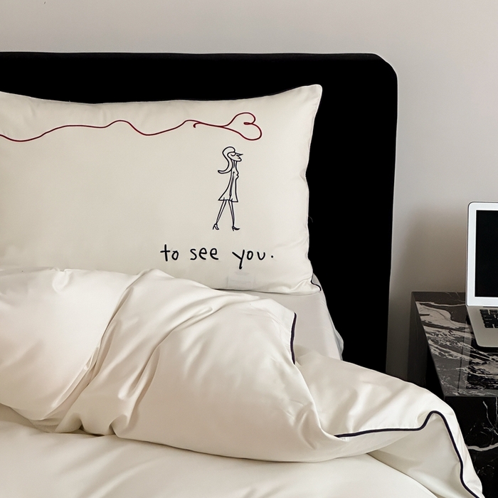 91家纺网 家纺一手货源 找家纺 （总）时年 2023新款100支双股澳棉刺绣款四件套