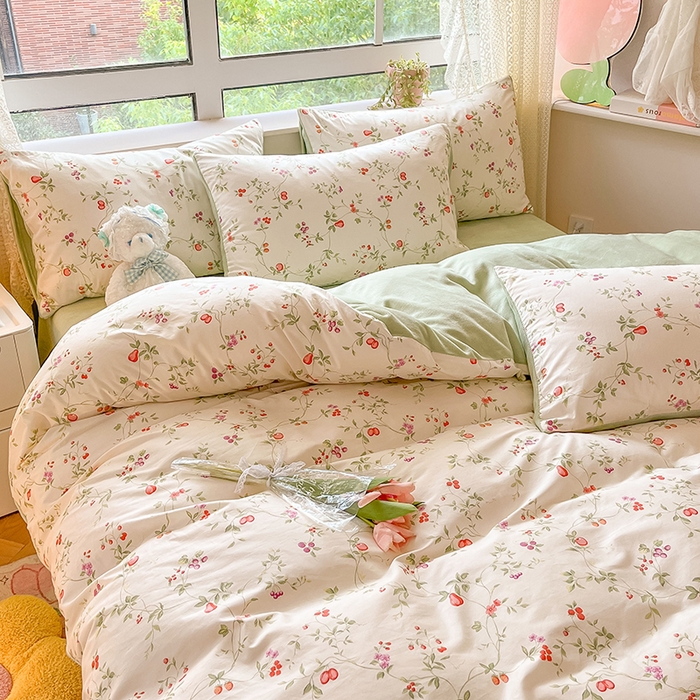 91家纺网 家纺一手货源 找家纺 麦伦家居 2023新款秋冬多功能床品全棉加牛奶绒单被套 浮梦