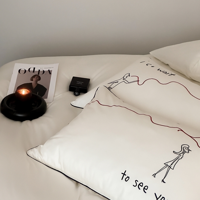 91家纺网 家纺一手货源 找家纺 （总）时年 2023新款100支双股澳棉刺绣款四件套