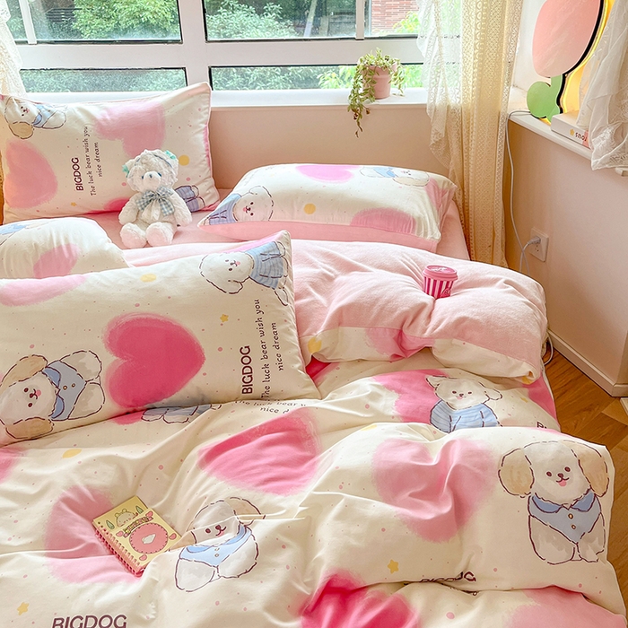 91家纺网 家纺一手货源 找家纺 麦伦家居 2023新款秋冬多功能床品全棉加牛奶绒单被套 萌系新宠