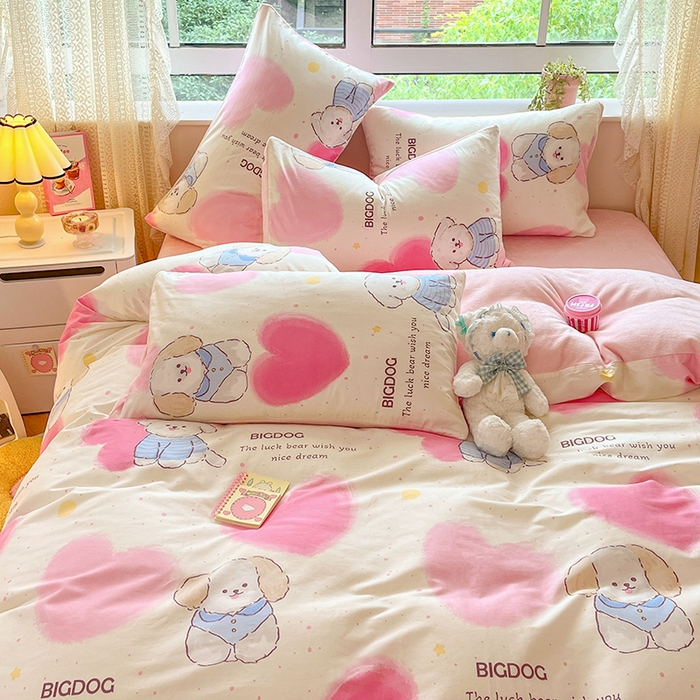 91家纺网 家纺一手货源 找家纺 麦伦家居 2023新款秋冬多功能床品全棉加牛奶绒单被套 萌系新宠