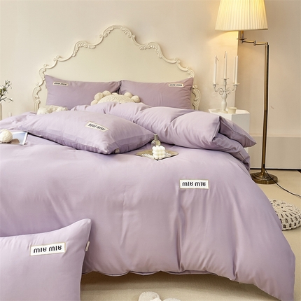 91家纺网 家纺一手货源 找家纺 （总）花伞家居 2023新款轻奢简约刺绣加厚磨毛四件套