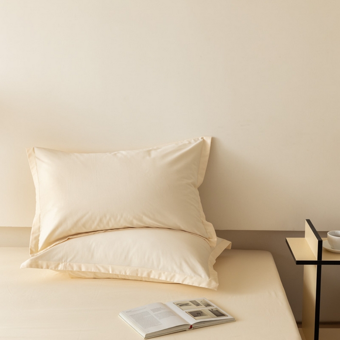 91家纺网 家纺一手货源 找家纺 怡家居 2023新款全棉100支磨毛纯色单品枕套 奶昔白