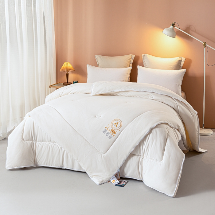 91家纺网 家纺一手货源 找家纺 瑜珠 2025超柔云感拉链二合一大豆被子母被冬被春秋被本白