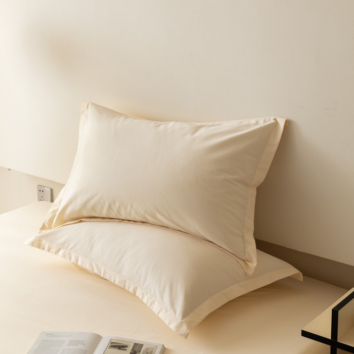 91家纺网 家纺一手货源 找家纺 怡家居 2023新款全棉100支磨毛纯色单品枕套 奶昔白