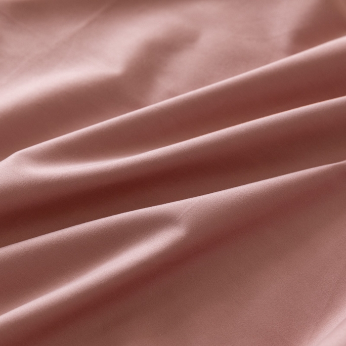 91家纺网 家纺一手货源 找家纺 怡家居 2023新款全棉100支磨毛纯色单品床笠 雾玫粉