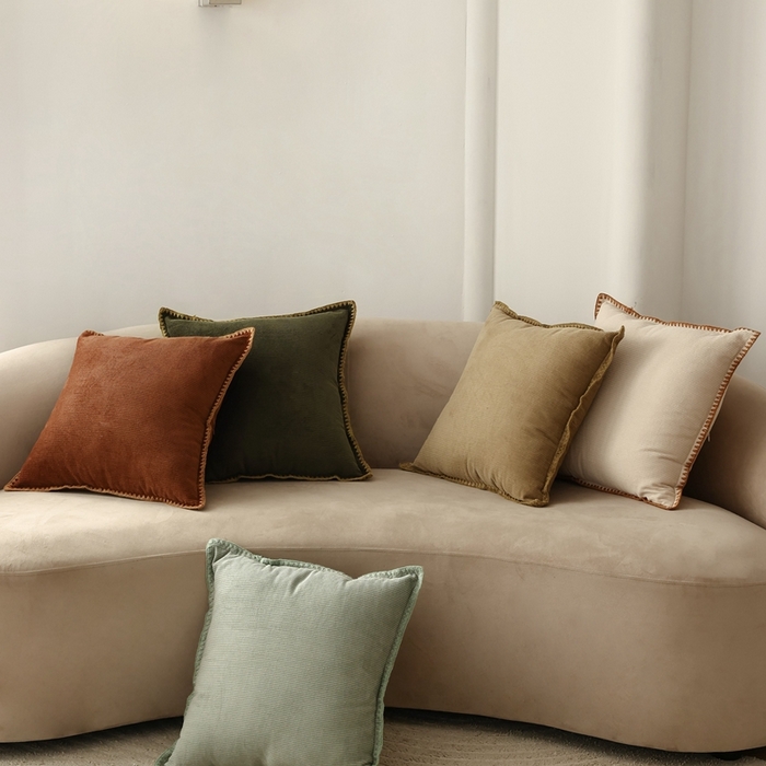 91家纺网 家纺一手货源 找家纺 （总）美茉家居 2023新款灯芯绒贝壳边抱枕