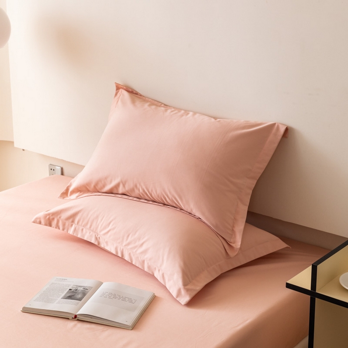 91家纺网 家纺一手货源 找家纺 怡家居 2023新款全棉100支磨毛纯色单品枕套 茱萸粉