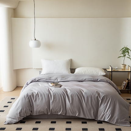 91家纺网 家纺一手货源 找家纺 （总）怡家居 2023新款全棉100支磨毛纯色单品被套