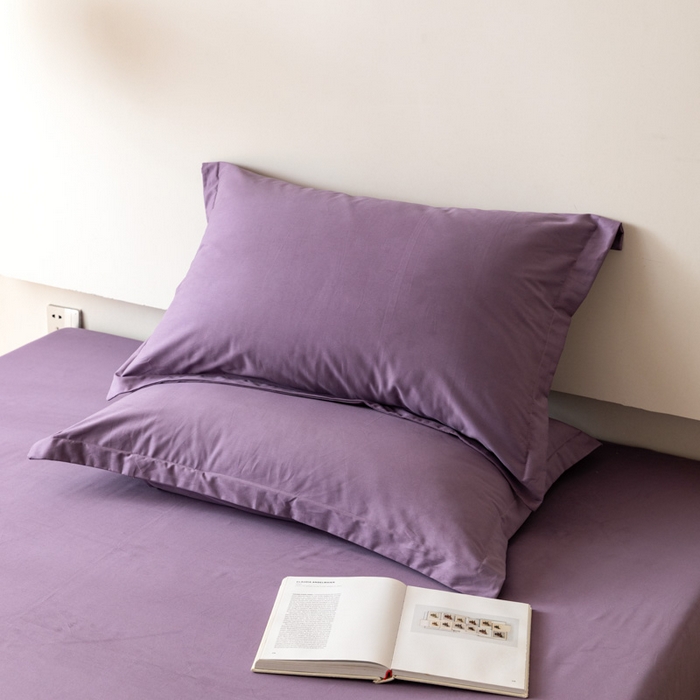 91家纺网 家纺一手货源 找家纺 怡家居 2023新款全棉100支磨毛纯色单品枕套 神秘紫