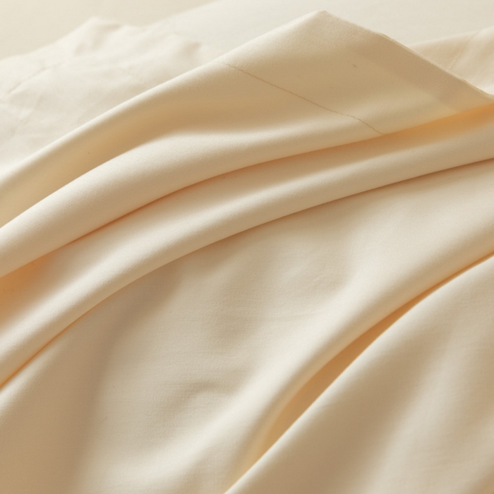 91家纺网 家纺一手货源 找家纺 怡家居 2023新款全棉100支磨毛纯色单品枕套 奶昔白