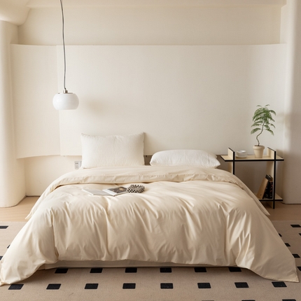 91家纺网 家纺一手货源 找家纺 （总）怡家居 2023新款全棉100支磨毛纯色单品被套