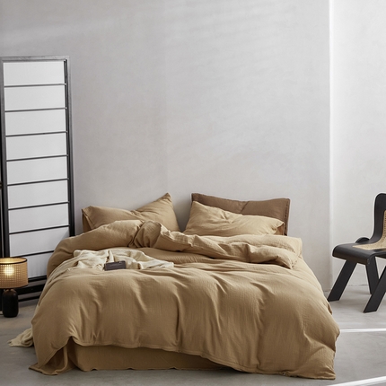 91家纺网 家纺一手货源 找家纺 （总）山舍家居 2023新款美拉德色系双层纱四件套